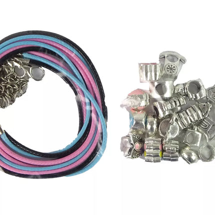 Apyrankių, grandinėlių ir spalvotų papuošalų karoliukų rinkinys