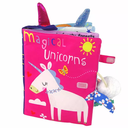 Minkšta knygelė spalvingas vienaragis