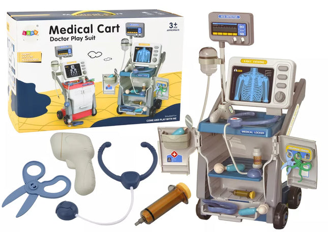 Mažojo gydytojo stetoskopo rinkinys, šviesiai mėlynas