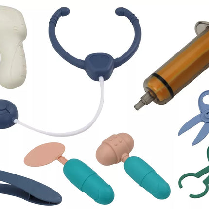 Mažojo gydytojo stetoskopo rinkinys, šviesiai mėlynas