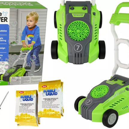 Žoliapjovės burbulų mašina, žalia