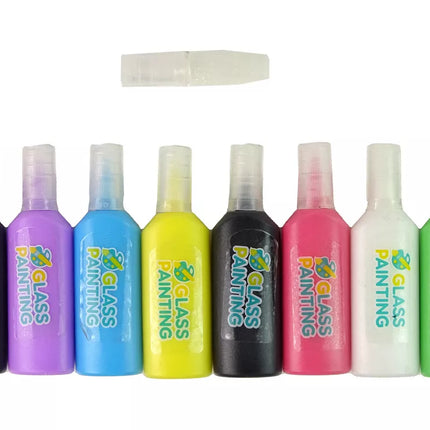 Pasidaryk pats saldainių langų lipdukai, 8 spalvų blizgučiai