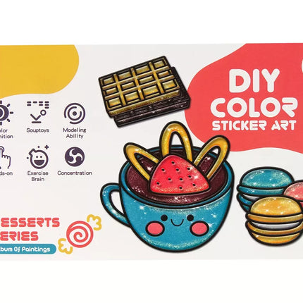 Pasidaryk pats saldainių langų lipdukai, 8 spalvų blizgučiai