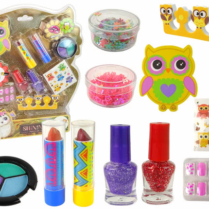 Pelėdos nagų dailės makiažo rinkinys