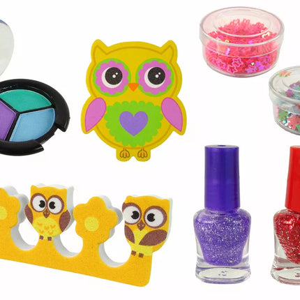 Pelėdos nagų dailės makiažo rinkinys