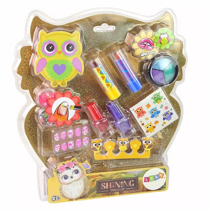 Pelėdos nagų dailės makiažo rinkinys