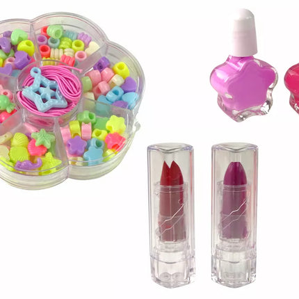 Papuošalų ir makiažo rinkinys 2in1 100 el.