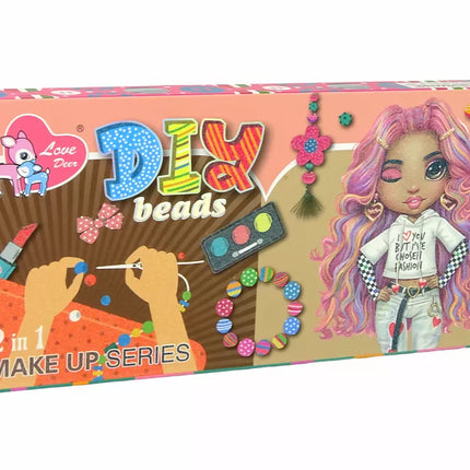 Papuošalų ir makiažo rinkinys 2in1 100 el.