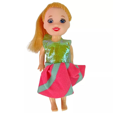 Nėščia lėlė kūdikis ilgais plaukais priedai