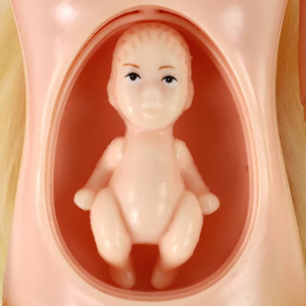 Lėlė Nėščia Mama Kūdikio Lėlė Geltona Nėštumas