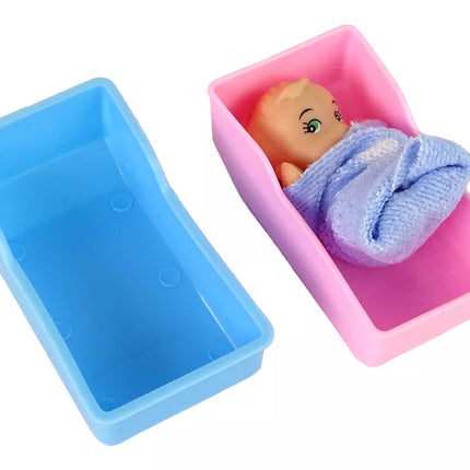 Vaikiška lėlė-gydytoja su ilgais plaukais ir priedais