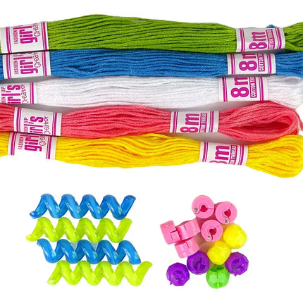 2-in-1 plaukų pynimo rinkinys su karoliukais