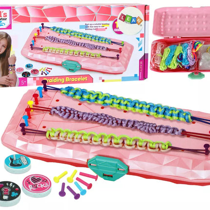 Apyrankių gamybos rinkinys, rožinė dėžutė