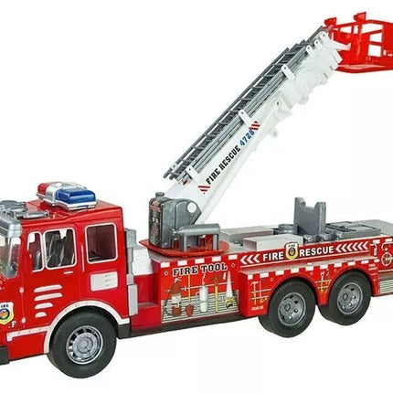 Didelis priešgaisrinės tarnybos rinkinys: ugniagesių mašina, figūrėlės, keturratis, šalmas vaikams