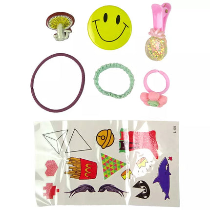 Grožio dėžutės rinkinys, akių šešėliai, nagų lakai, rožinė, balta