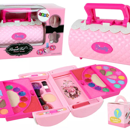 Grožio makiažo rinkinys dėkle Akių šešėliai Rožinė