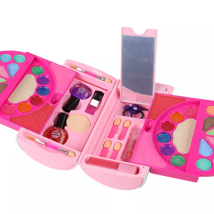 Grožio makiažo rinkinys dėkle Akių šešėliai Rožinė