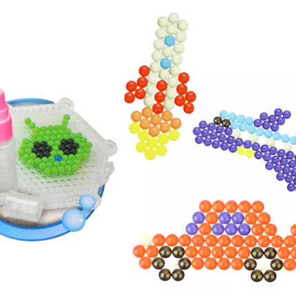 Vandens karoliukų rinkinys „Pasidaryk pats“ stebuklingi karoliukai 8 spalvų transporto priemonės