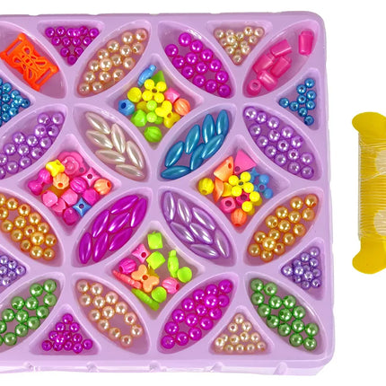 Plaukų karoliukų ir spalvingų papuošalų rinkinys