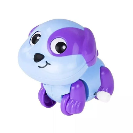 Juokingas laimingas šuo, prisukamas žaislas, judantis ir bėgantis