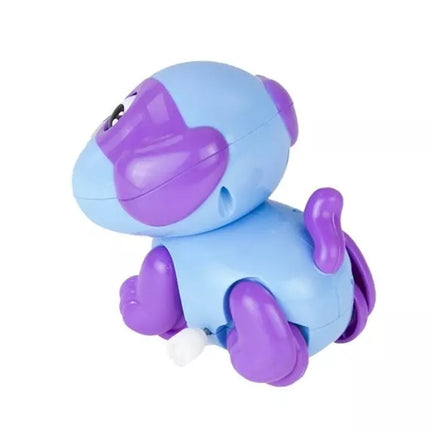 Juokingas laimingas šuo, prisukamas žaislas, judantis ir bėgantis