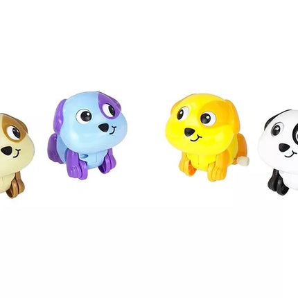 Juokingas laimingas šuo, prisukamas žaislas, judantis ir bėgantis