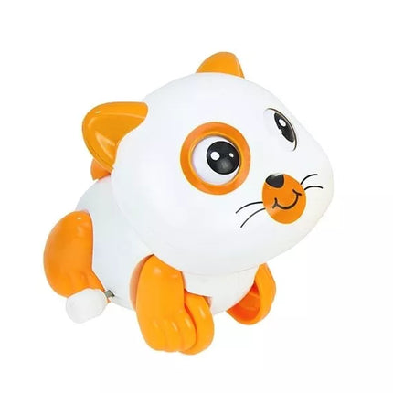 Mielas prisukamas kačiukas, prisukamas žaislas, judantis bėgantis katinas