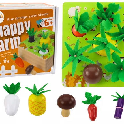 Atminties žaidimas „Vaisiai ir daržovės“ medinis