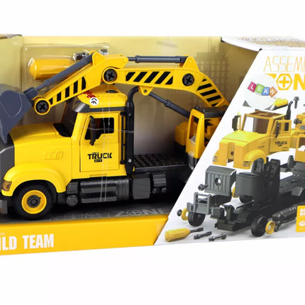 Kranas sunkvežimis atsukimui ir pasukimui, geltonas