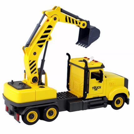 Kranas sunkvežimis atsukimui ir pasukimui, geltonas