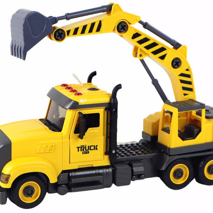 Kranas sunkvežimis atsukimui ir pasukimui, geltonas