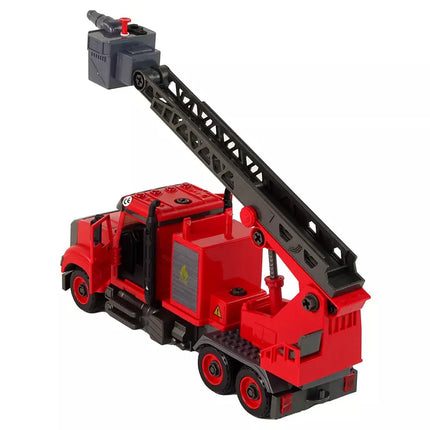 Gaisrinės mašinos gaisrininkų brigada priedams atsukti, raudona