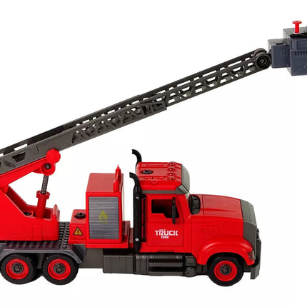 Gaisrinės mašinos gaisrininkų brigada priedams atsukti, raudona