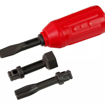 Gaisrinės mašinos gaisrininkų brigada priedams atsukti, raudona