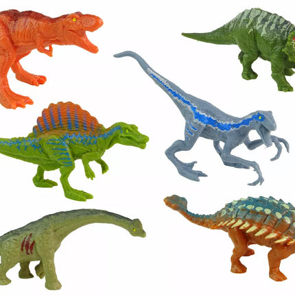 Dinozaurų figūrėlių rinkinys, 12 vienetų, spalvingas