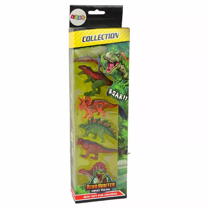 Dinozaurų figūrėlių rinkinys, 6 vienetai, spalvingi