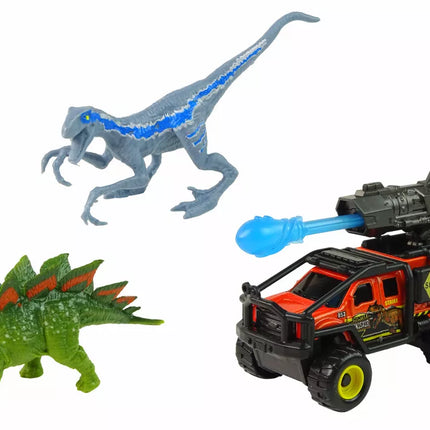 Dinozaurų figūrėlės automobilis su raketų rinkiniu