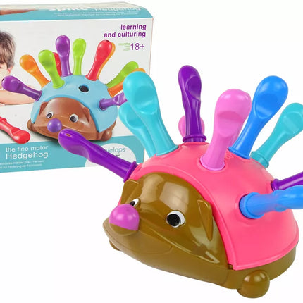 Ežiuko dėlionė, rožinė, spalvingi spygliukai