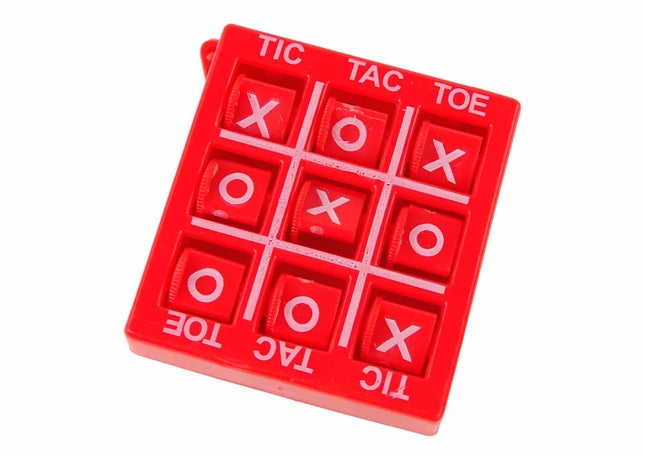 „Tic Tac Toe“ žaidimas, 4,5 cm, raudonas