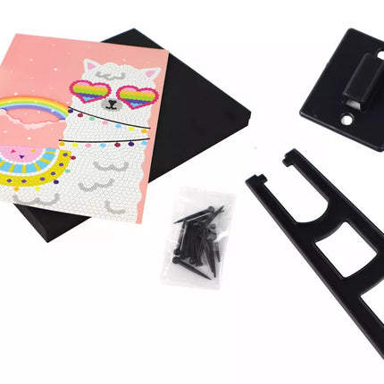 ""Pasidaryk pats" rinkinys, aukštakulniai su blizgučiais, pelėdos rėmelis, spalvingas"