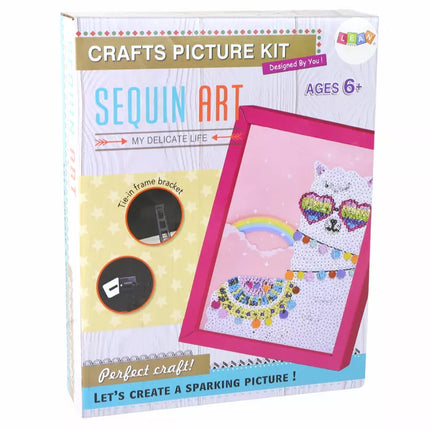 ""Pasidaryk pats" rinkinys, aukštakulniai su blizgučiais, pelėdos rėmelis, spalvingas"