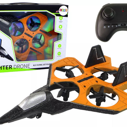 RC Dronas Lėktuvas Oranžinis naikintuvas Nuotoliniu būdu valdomas pilotas