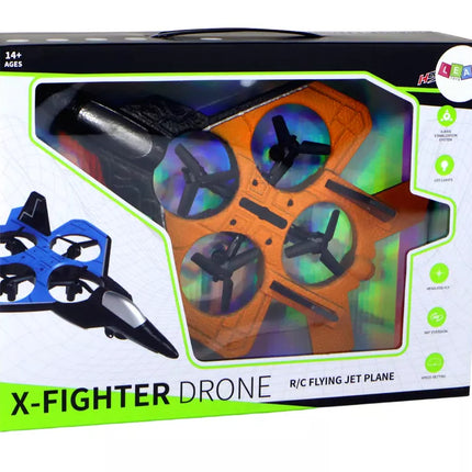 RC Dronas Lėktuvas Oranžinis naikintuvas Nuotoliniu būdu valdomas pilotas