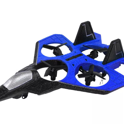 RC Dronas Lėktuvas Mėlynas naikintuvas Nuotoliniu būdu valdomas pilotas