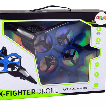 RC Dronas Lėktuvas Mėlynas naikintuvas Nuotoliniu būdu valdomas pilotas