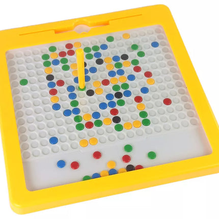 Magnetinė lenta 100 geltonų karoliukų