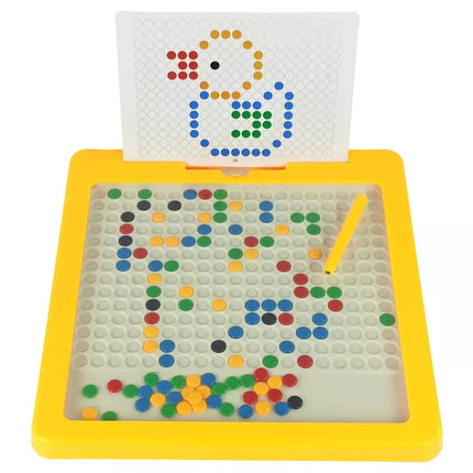 Magnetinė lenta 100 geltonų karoliukų