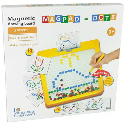 Magnetinė lenta 100 geltonų karoliukų