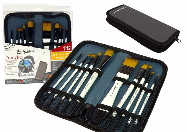 Menininko teptukų rinkinys pieštukų dėkle, 10 vnt.