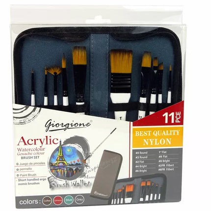 Menininko teptukų rinkinys pieštukų dėkle, 10 vnt.